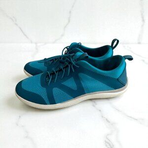 LANDS END Women's Teal Toggle Laceless Sneakers Size 8